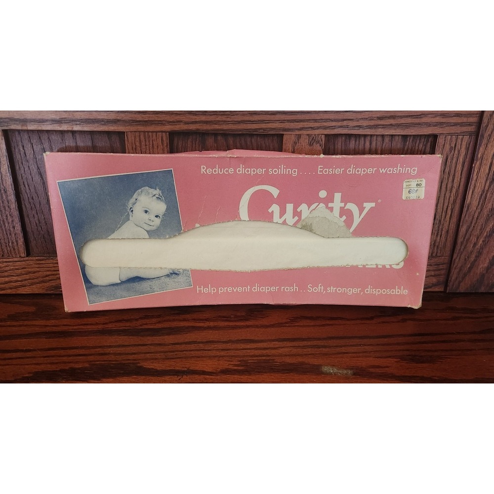 Vintage Curity Diaper Liners 1950s The Kendall Company USA Made Cloth Diaper